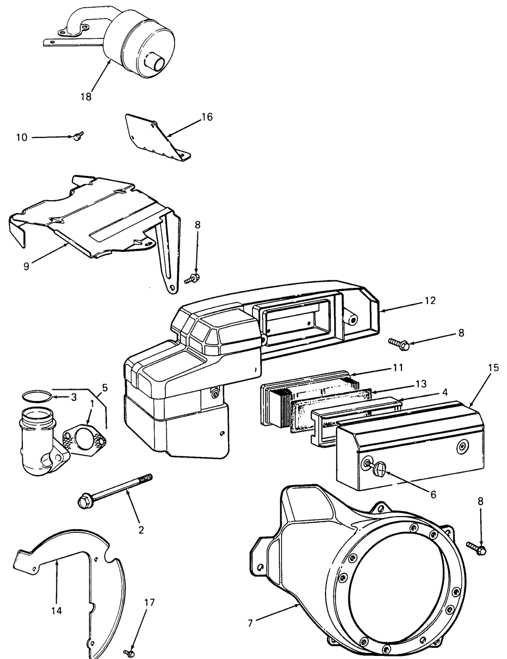 Covers, Air Cleaner And Muffler Diagram and Parts List for 085 169110100-GMT Cub Cadet Generator